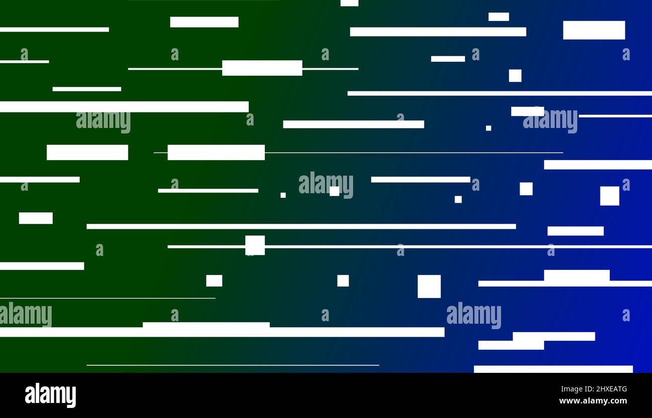 Glitch Hintergrund, Geschwindigkeitsmuster mit Linien. Abstraktes digitales modernes Banner, Bildschirmvorlage. Chaos geometrischer tv-Fehler. Hintergrundrauschen Stock Vektor