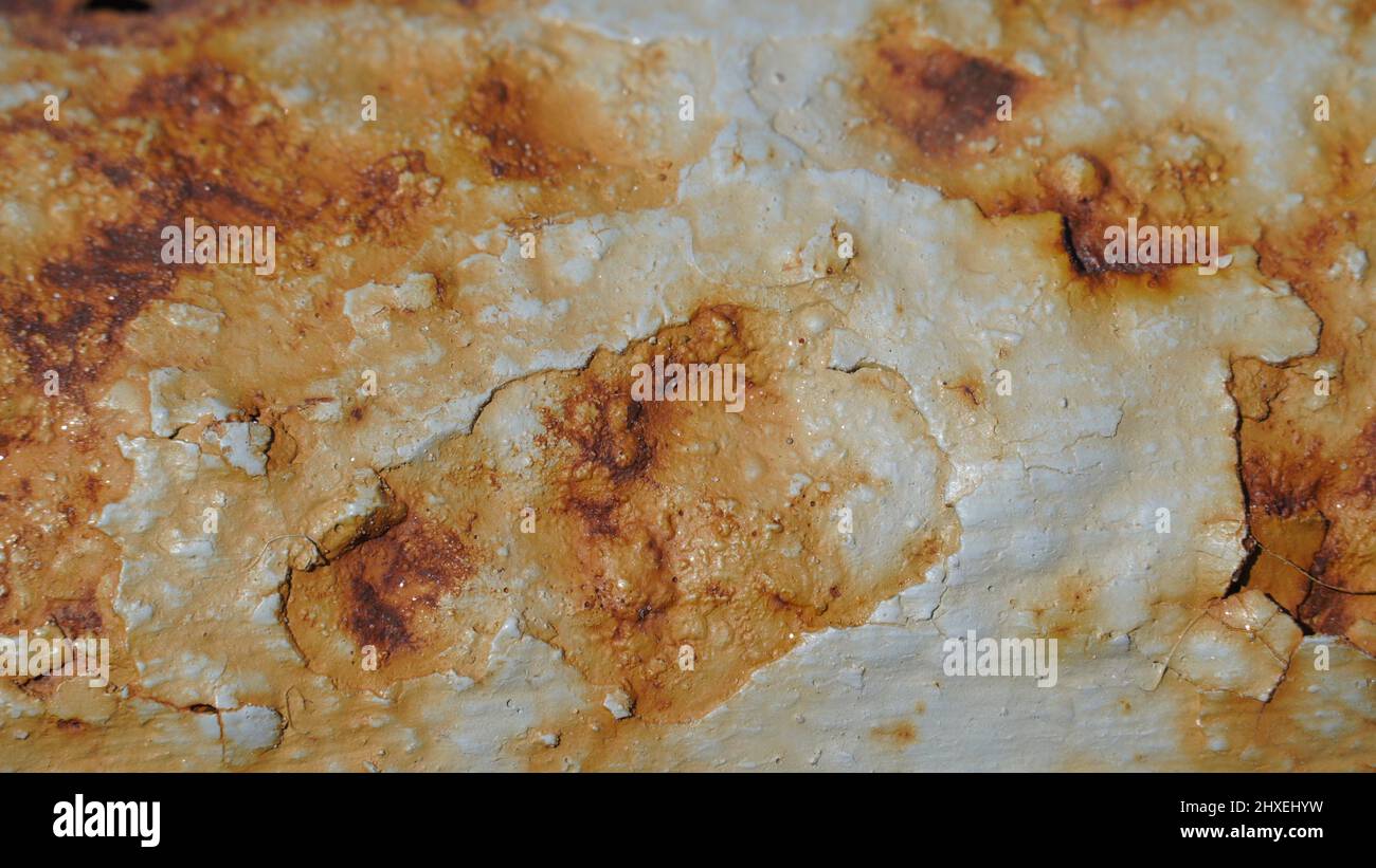 Rostige Stahlplatte. Alte schmutzige rostig verzinkte Eisenplatte Textur für Hintergrund. Stockfoto