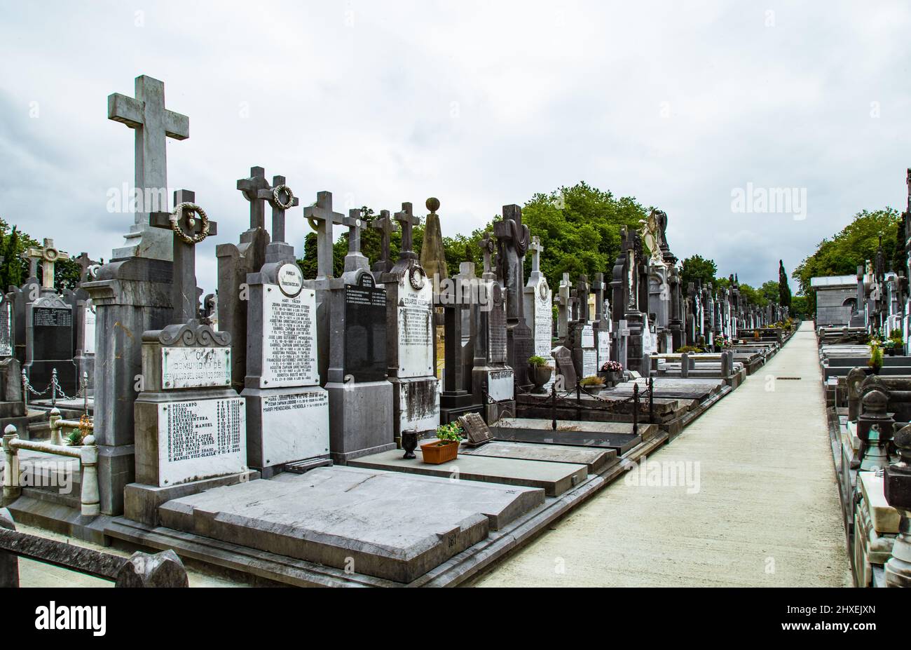 Städtischer Friedhof Polloe Donostia San Sebastian Baskenland Nordspanien Europa Stockfoto