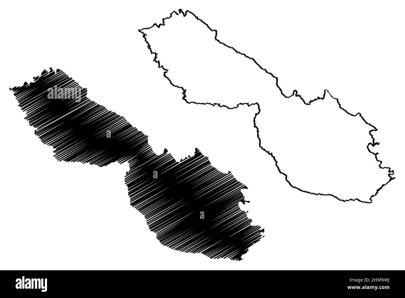 Folegandros Insel (Hellenische Republik, Griechenland, griechische Insel) Karte Vektordarstellung, Scribble Skizze Pholegandros Karte Stock Vektor