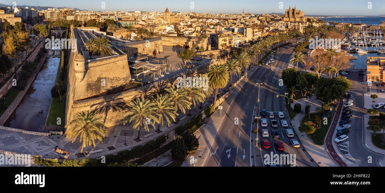 Es Baluard Museu d Art Contemporani, - Renaissance Bastion von Sant Pere,16. Jahrhundert -,palma, Mallorca, Balearen, Spanien. Stockfoto