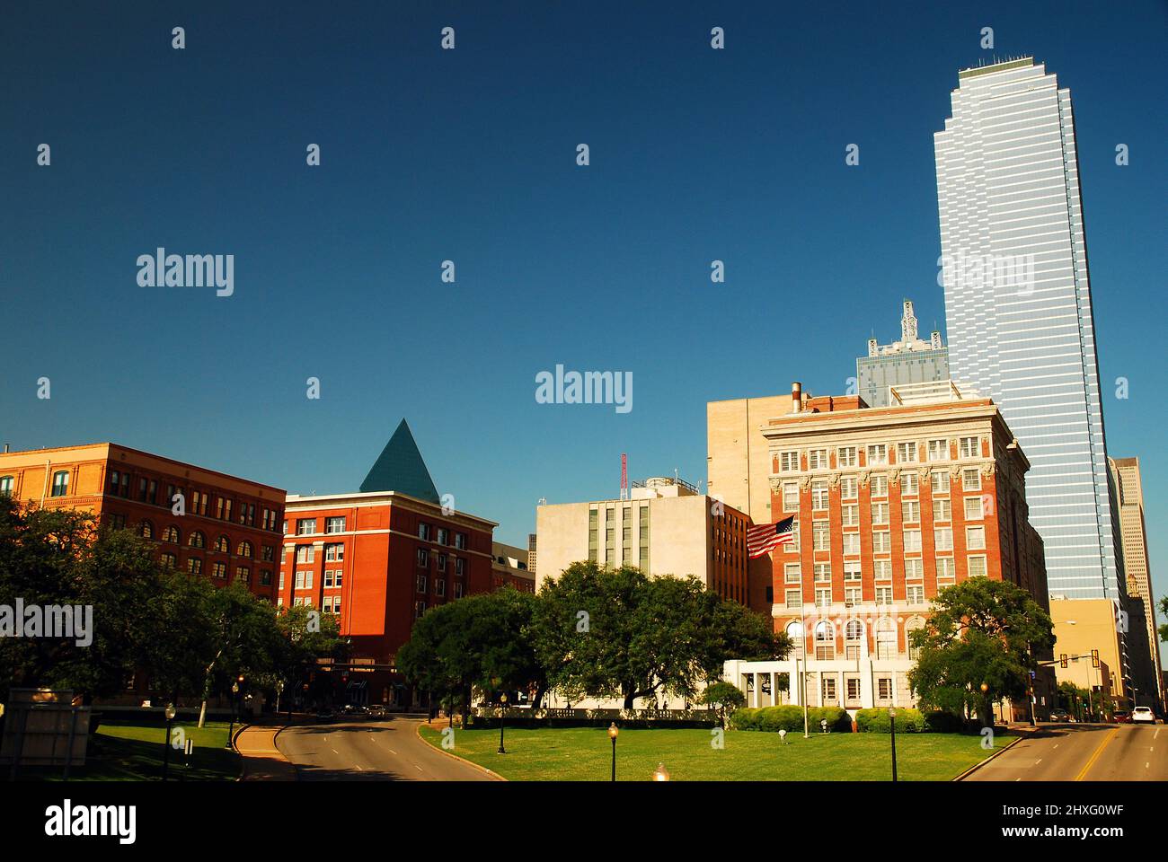 Dealey Plaza in Dallas Texas Stockfoto