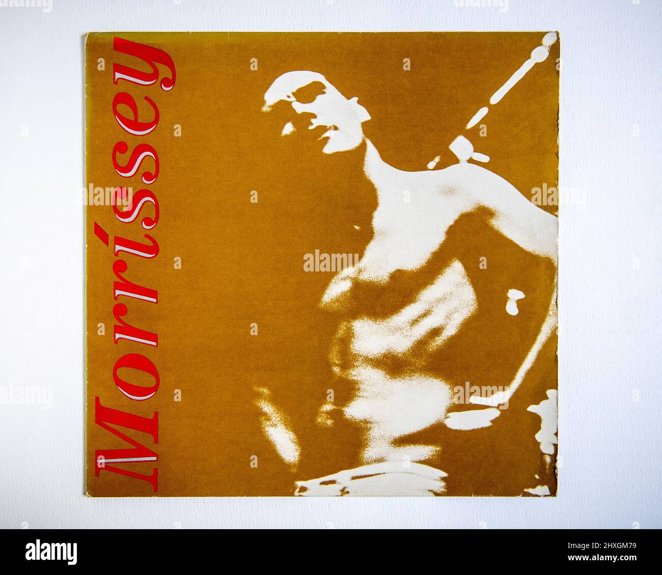 Bildcover der 12 Zoll großen Single-Version von Suedehead, der Debüt-Solo-Single von Morrissey, die 1988 veröffentlicht wurde. Stockfoto