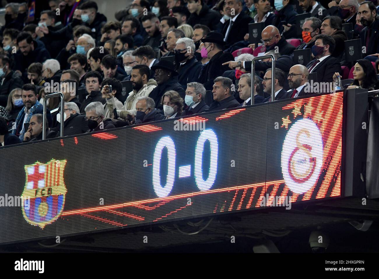 Barcelona, Spanien.10. März, 2022. Präsidentenkasten während des Europa League-Spiels zwischen dem FC Barcelona und Galatasaray SK im Camp Nou Stadium. Stockfoto