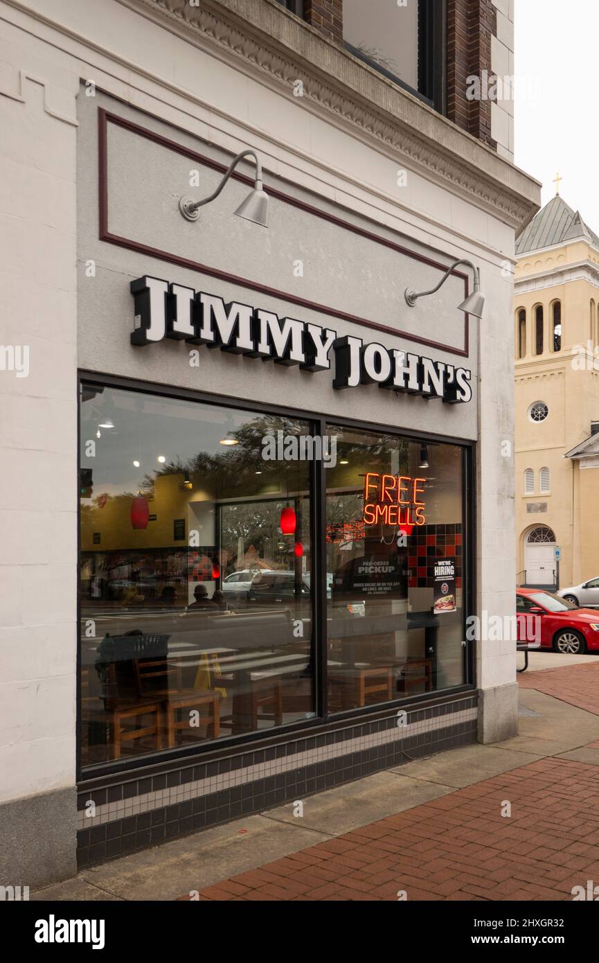 Jimmy John's Sandwich-Shop in Portsmouth, Virginia Stockfoto