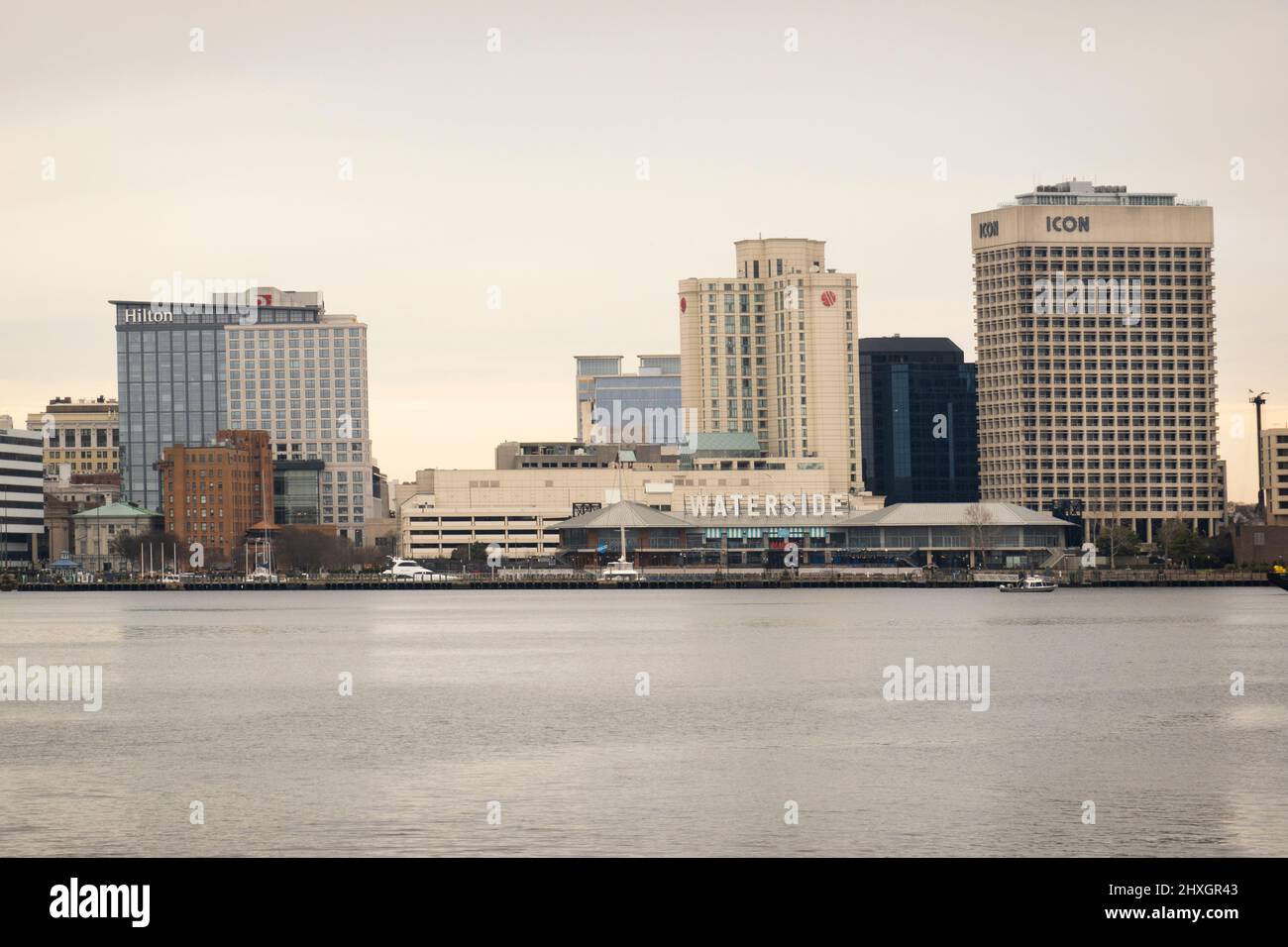 Waterside Mall Downtown Waterfront in Norfolk Virginia Stockfoto