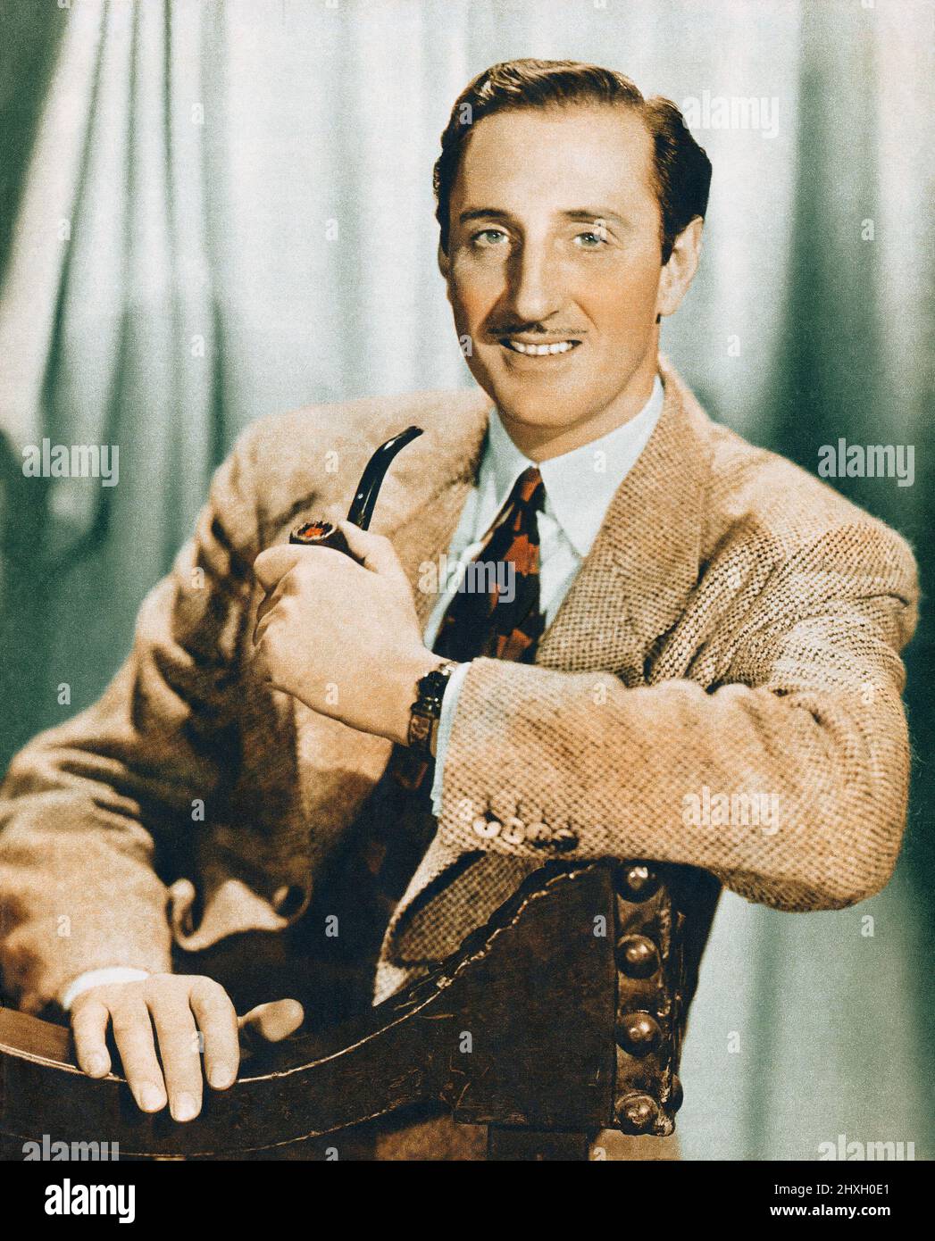 1940 Publizitätsporträt des Schauspielers Basil Rathbone. Stockfoto