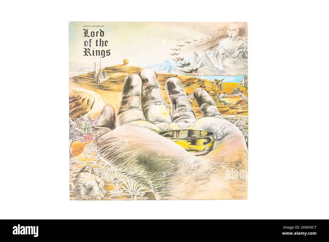 Tolkien Lord of the rings Vinyl LP-Plattencover Stockfoto