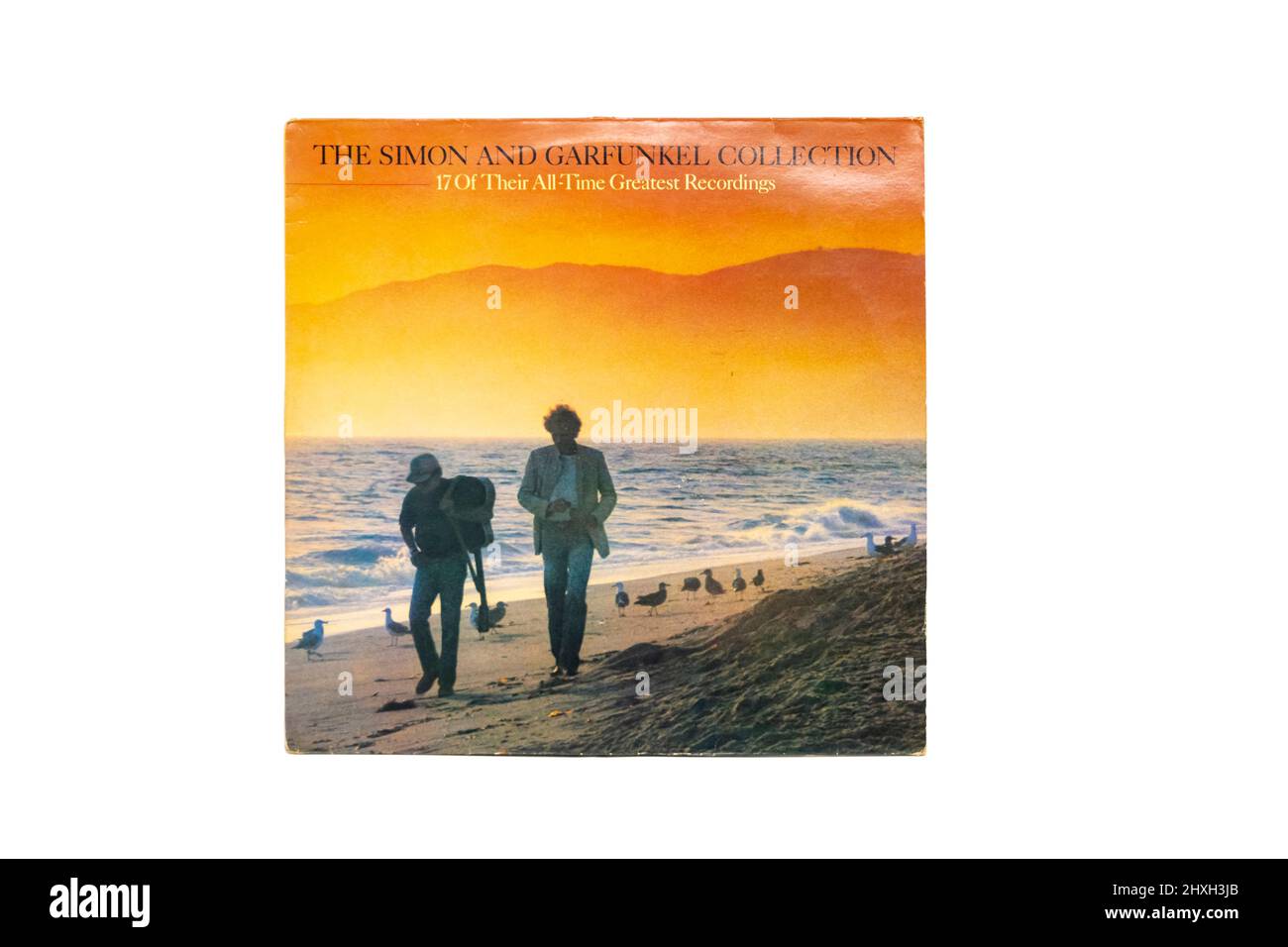 simon und Garfunkel Collection Vinyl LP-Plattencover Stockfoto