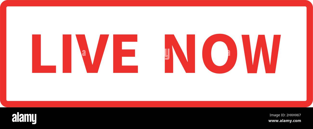 Live NOW Logo. Live Streaming Icon editierbarer Vektor. Stock Vektor
