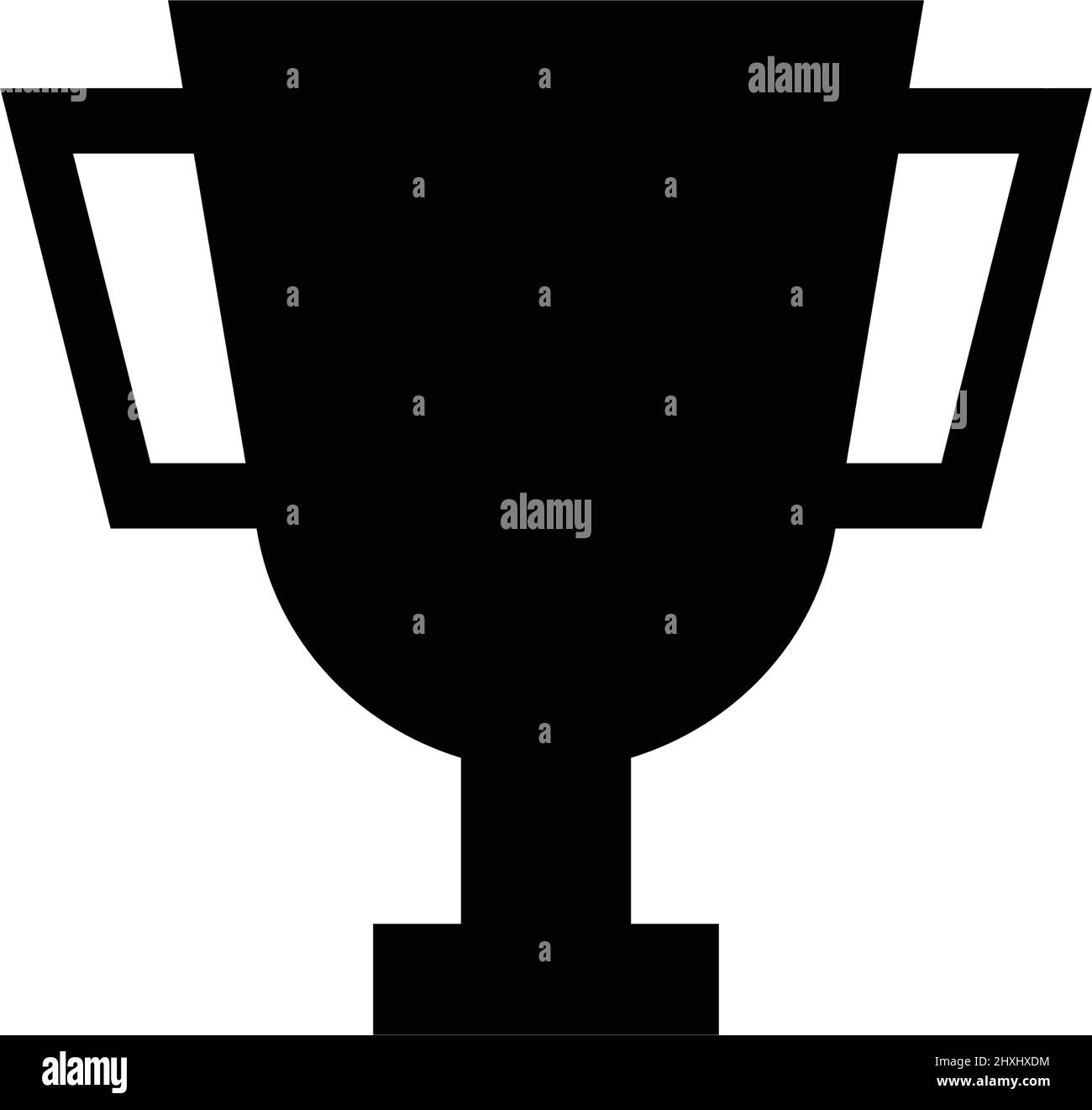Silhouette Symbol der Trophäenschale. Preisverleihung des Sportereignisses. Bearbeitbarer Vektor. Stock Vektor