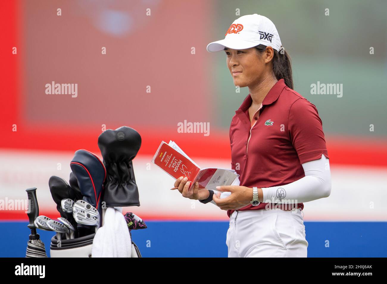 Pattaya Thailand - 13. März: Celine Boutier aus Frankreich während des 4.. Und letzten Tages der Honda LPGA Thailand im Siam Country Club Old Course am 13. März 2022 in Pattaya, Thailand (Foto von Peter van der Klooster/Orange Picics) Credit: Orange Pics BV/Alamy Live News Stockfoto