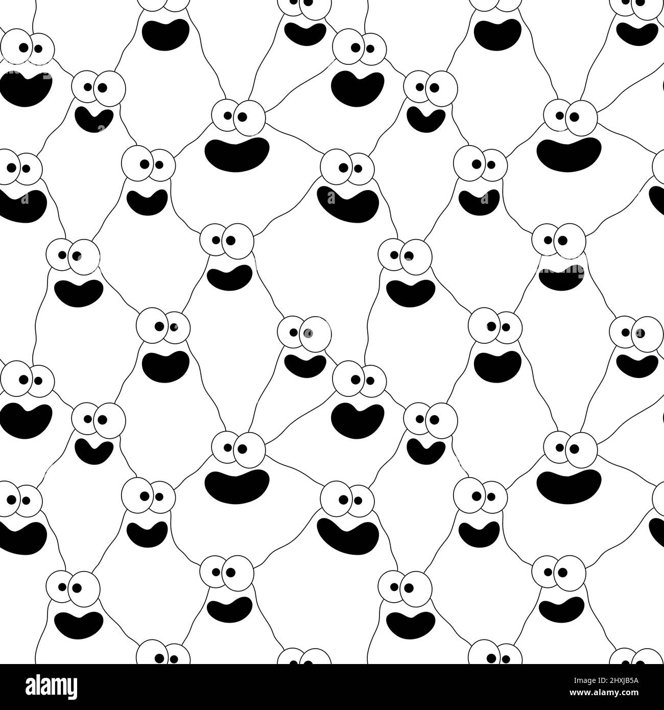 Kinder nahtlose niedliche Monster Alien-Muster für Stoffe und Verpackungen und Geschenke und Karten und Bettwäsche und Geschenkpapier Stockfoto