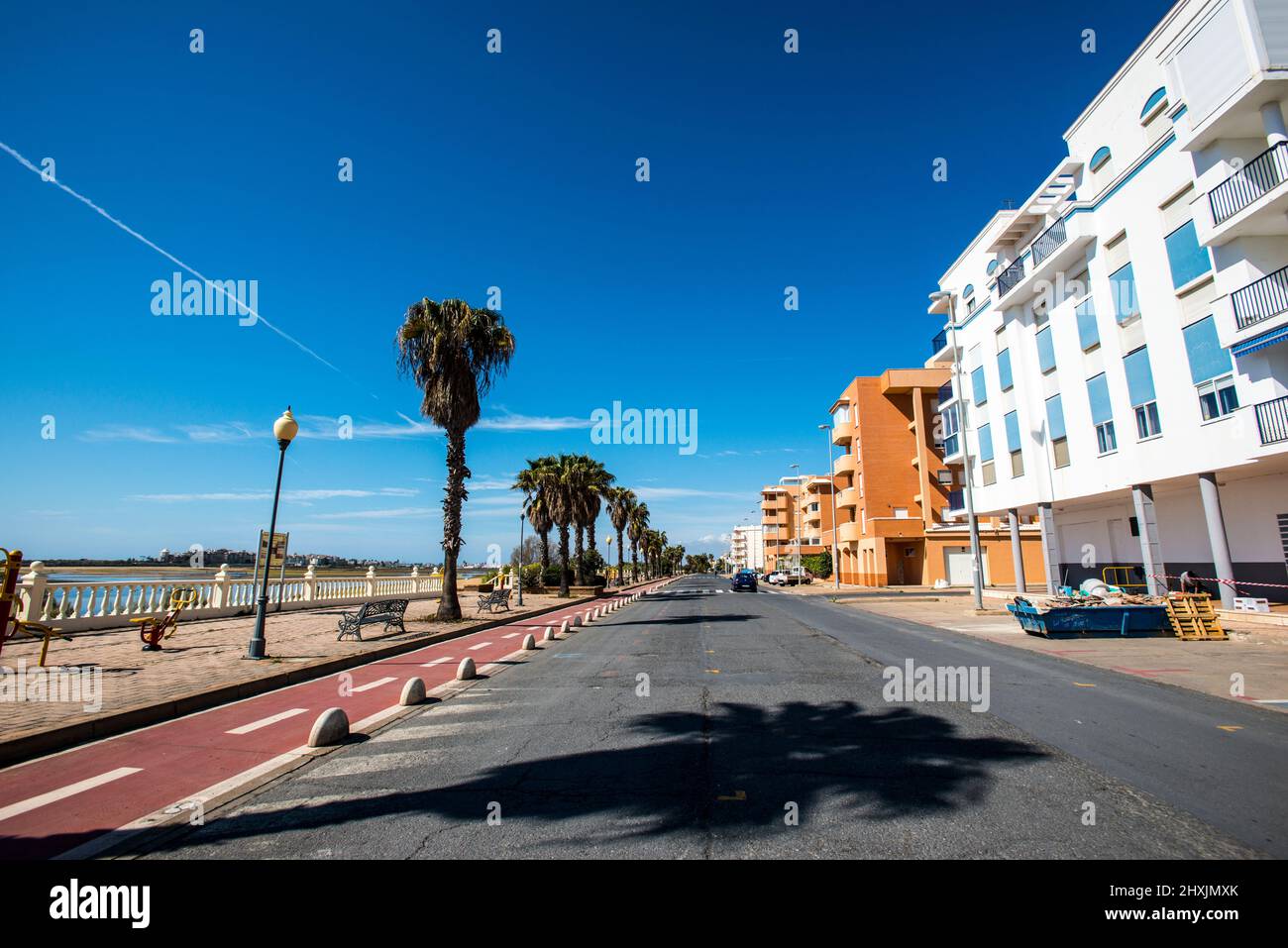 Promenade von Isla Cristina Stockfoto