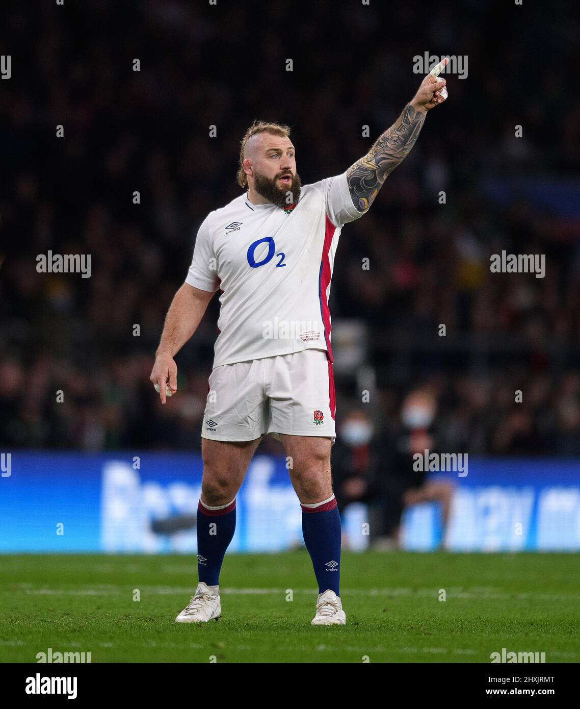 12. März 2022 - England gegen Irland - Guinness Six Nations - Twickenham Stadium der englische Joe Marler während des Spiels gegen Irland. Bildnachweis : © Mark Pain / Alamy Live News Stockfoto