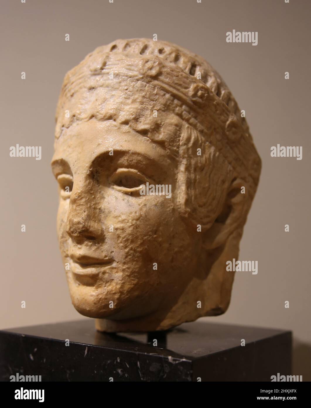 Leiter der Athene. Marmor. 1.. Jahrhundert n. Chr. Von Empuries. Katalonien, Spanien. Stockfoto