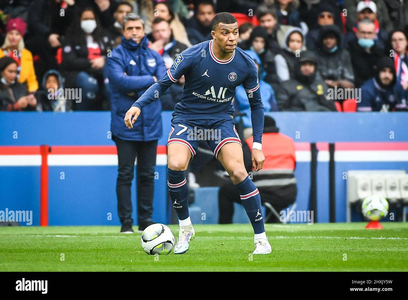 Paris, Frankreich, Frankreich. 13. März 2022. Kylian MMAPPE von PSG während des Ligue 1-Spiels zwischen Paris Saint-Germain (PSG) und Girondins de Bordeaux im Stadion Parc des Princes am 13. März 2022 in Paris, Frankreich. (Bild: © Matthieu Mirville/ZUMA Press Wire) Stockfoto
