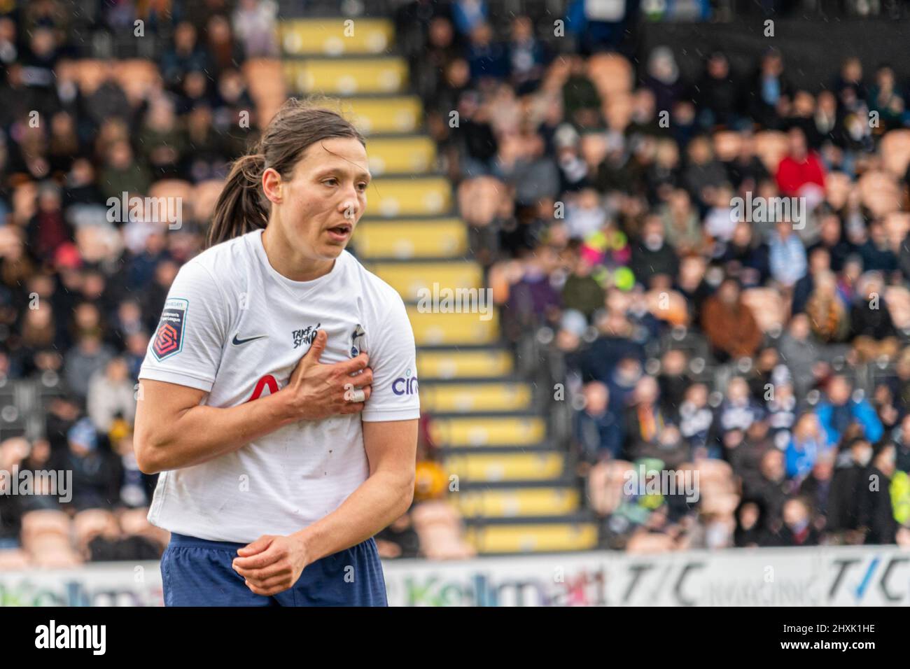 London, Großbritannien. 13. März 2022. Maeva (21 Tottenham) während des FA WSL Fußballspiels zwischen Tottenham und Manchester City im Hive Stadium in London, England Daniela Torres/SPP Quelle: SPP Sport Pressefoto. /Alamy Live News Stockfoto