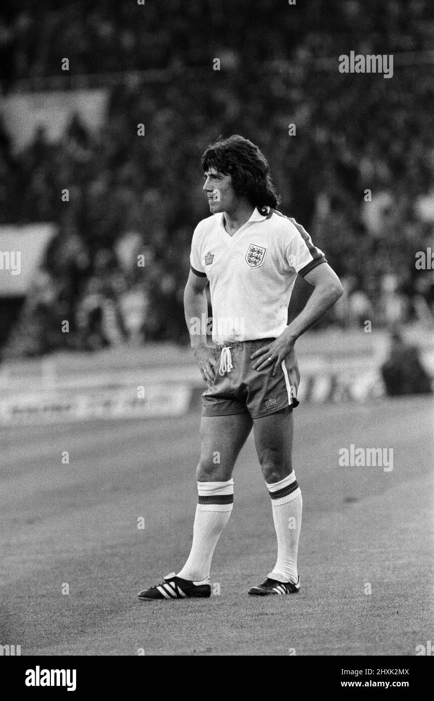 Kevin Keegan während des Spiels England gegen Wales, British Championships. Endergebnis 1-0 für Wales. Wembley Stadium, 31.. Mai 1977. Stockfoto