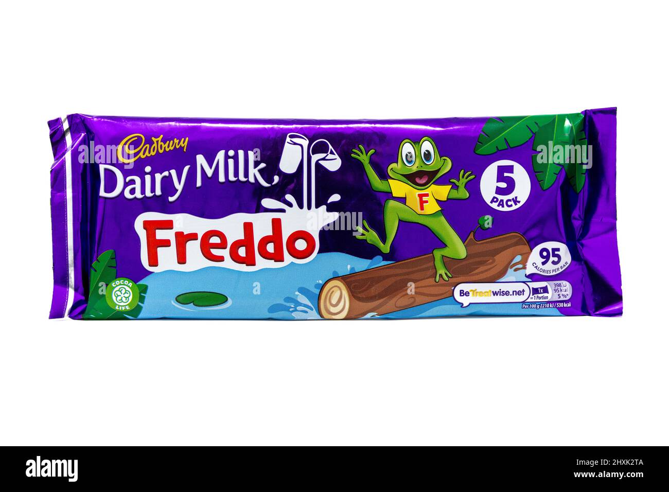 Cadbury Dairy Milk Freddo 5 Pack Stockfoto