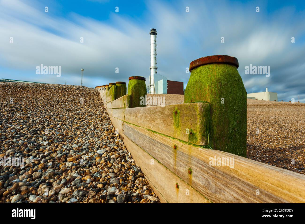 Sommernachmittag am Southwick Beach, West Sussex, England. Stockfoto
