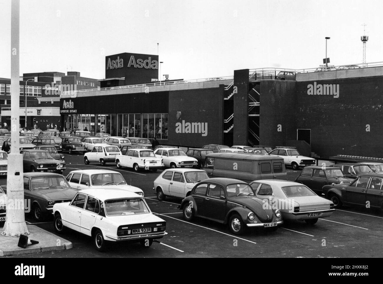 The Grange Precinct, Birkenhead. 13.. Oktober 1977. Stockfoto