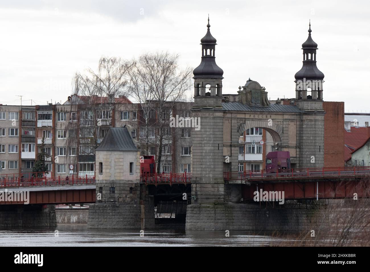 Königin-Louise-Brücke, Kaliningrad Russland und litauische Grenze. BILD: Garyroberts/worldwidefeatures.com Credit: GaryRobertsphotography/Alamy Live New Stockfoto