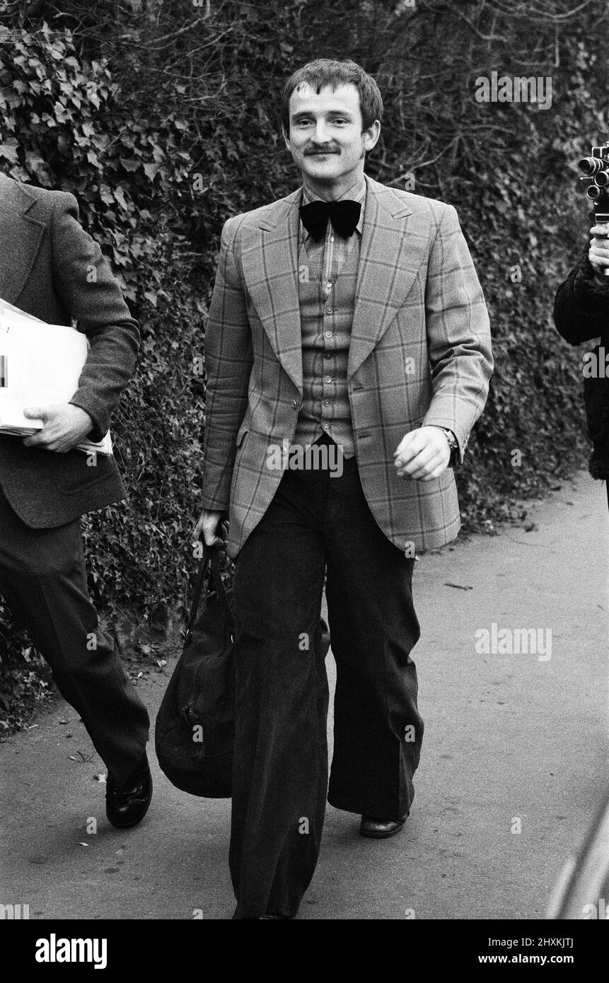 Andrew Gino Newton am Minehead Court. 20.. Februar 1976. Stockfoto