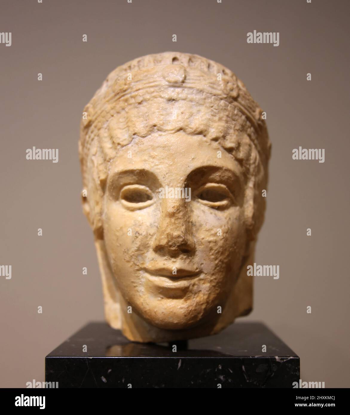 Leiter der Athene. Marmor. 1.. Jahrhundert n. Chr. Von Empuries. Katalonien, Spanien. Stockfoto