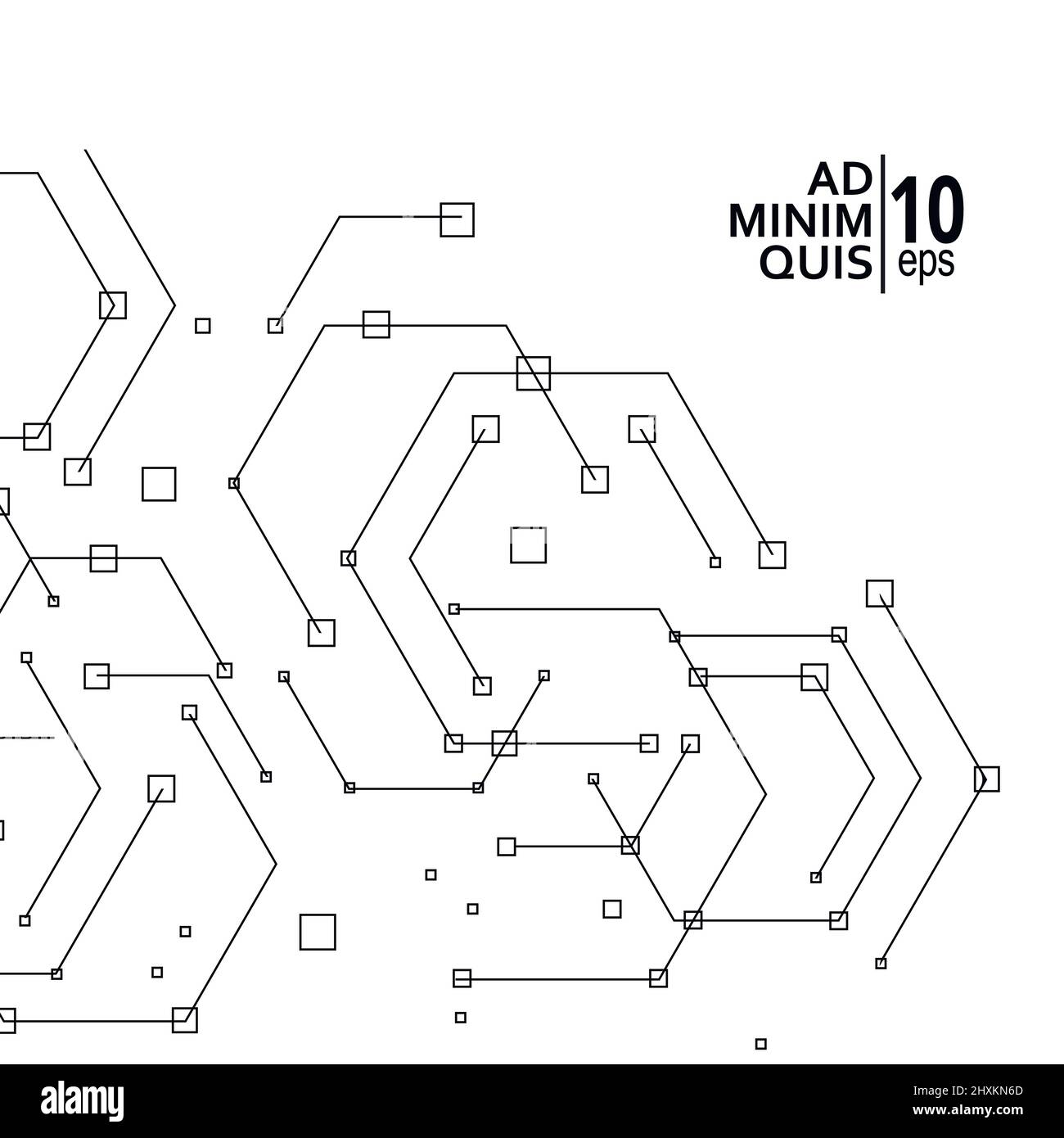 Hexagons Technologie und Wissenschaft Vektor-Verbindung und chemische Karkasse und soziale Netzwerk Stock Vektor