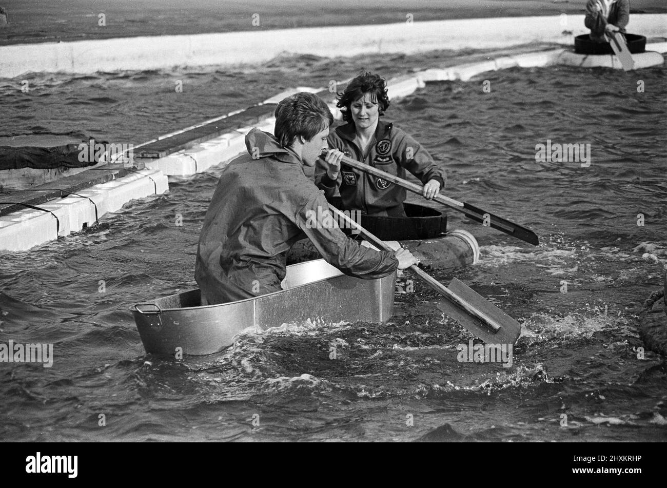 „Es ist ein Knockout!“ In Redcar. 1976. Stockfoto