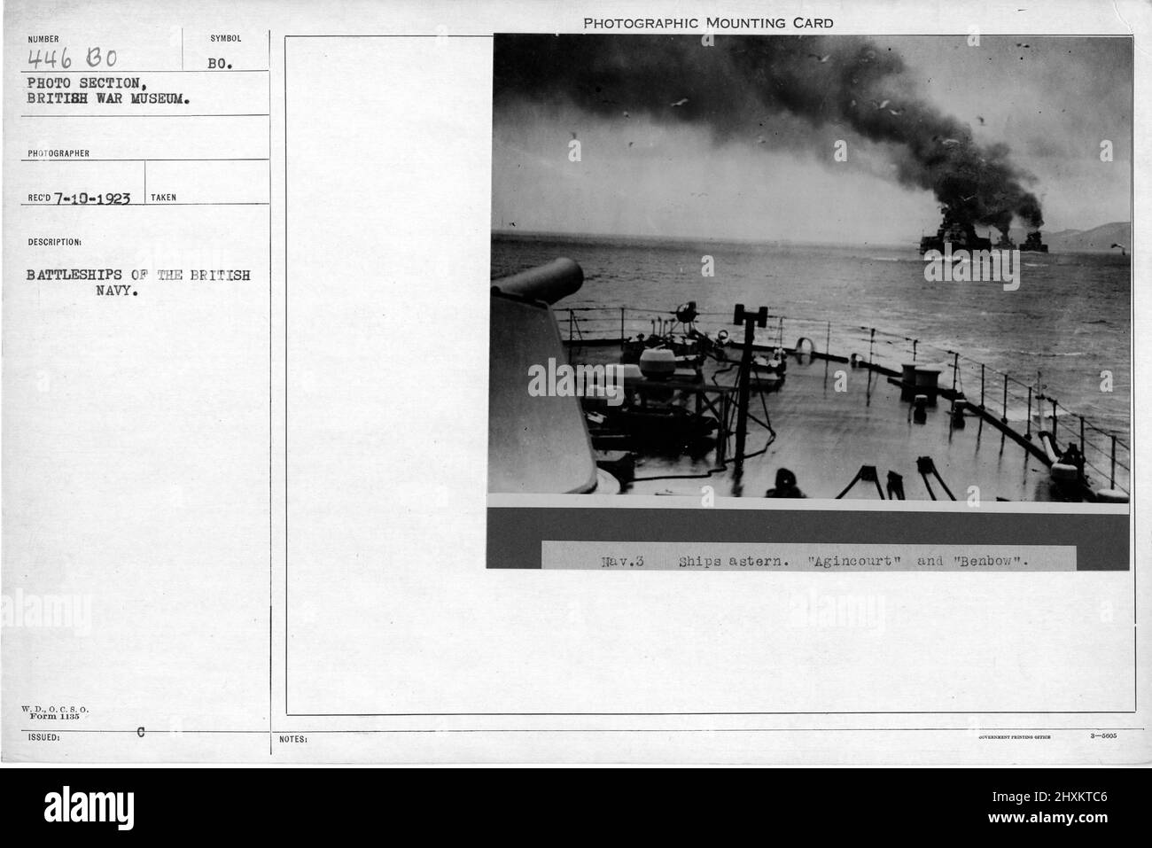 Schlachtschiff der britischen Marine. Sammlung von Fotografien aus dem Ersten Weltkrieg, 1914-1918, die die militärischen Aktivitäten der britischen und anderen Streitkräfte und des Personals während des Ersten Weltkriegs darstellen Stockfoto