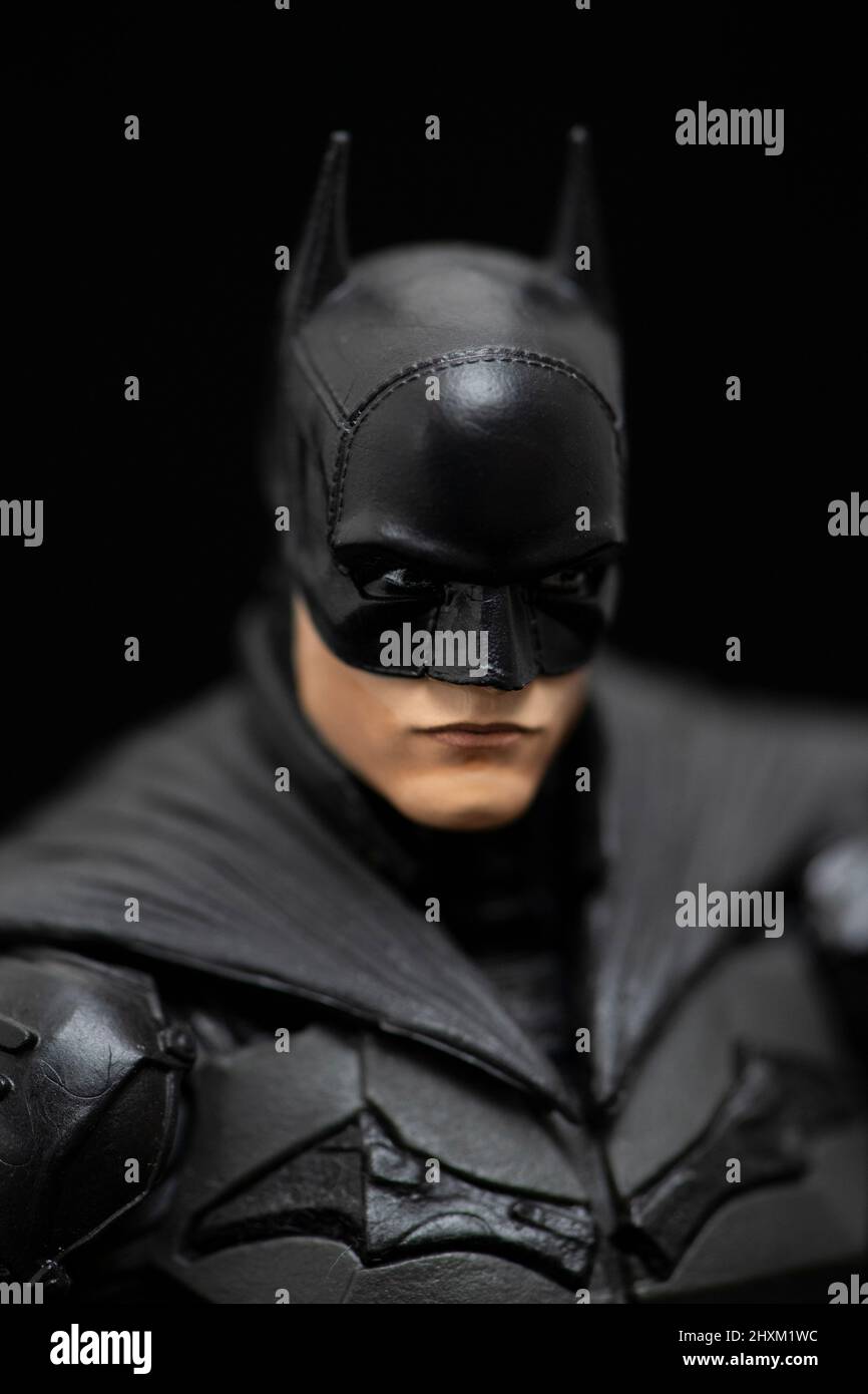Die Batman 2022 Film-Action-Figur Stockfoto Die Batman 2022 Film-Action-Figur Stockfoto