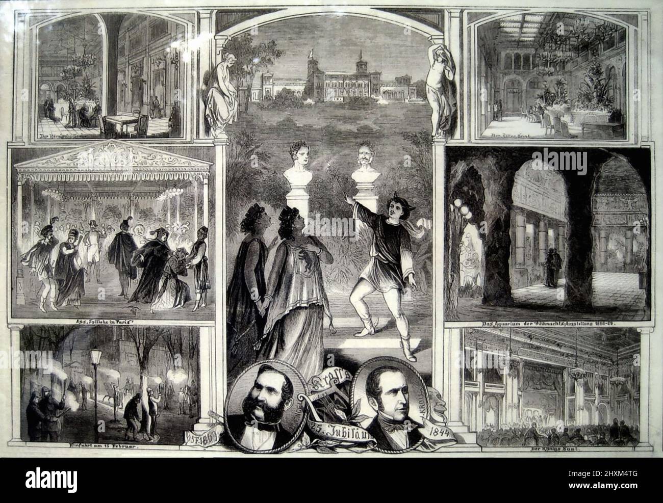 Plakat für die sogenannte Krolloper, ein historisches Vergnügungszentrum und Theater in Berlin, 1869 Stockfoto