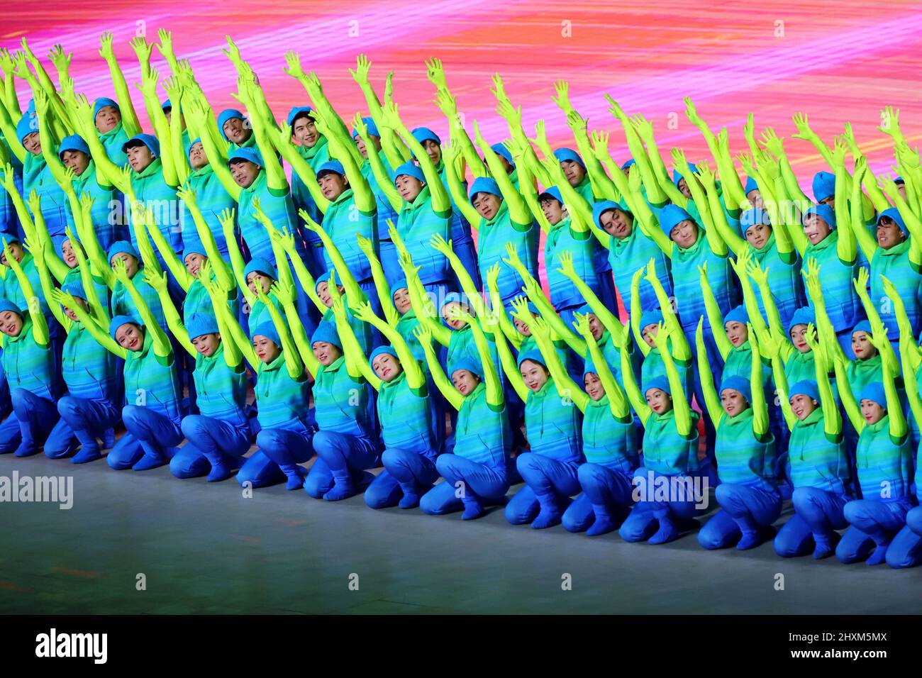 Allgemeine Ansicht, 13. MÄRZ 2022 : Abschlusszeremonie der Paralympischen Winterspiele 2022 in Peking im Nationalstadion in Peking, China. Quelle: Naoki Nishimura/AFLO SPORT/Alamy Live News Stockfoto