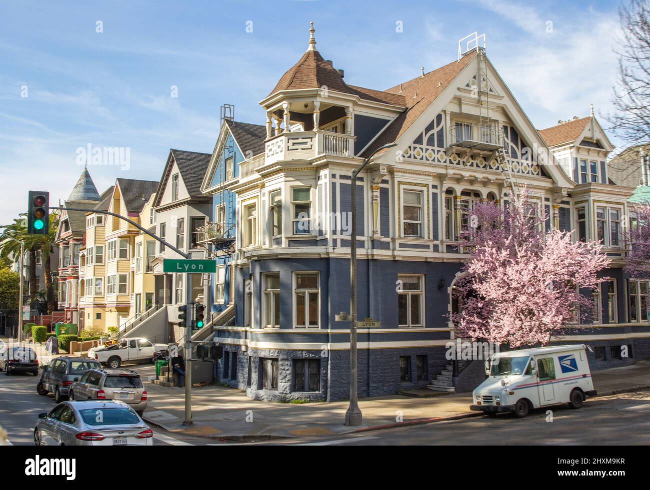 Traditionelle San Francisco Häuser Stockfoto