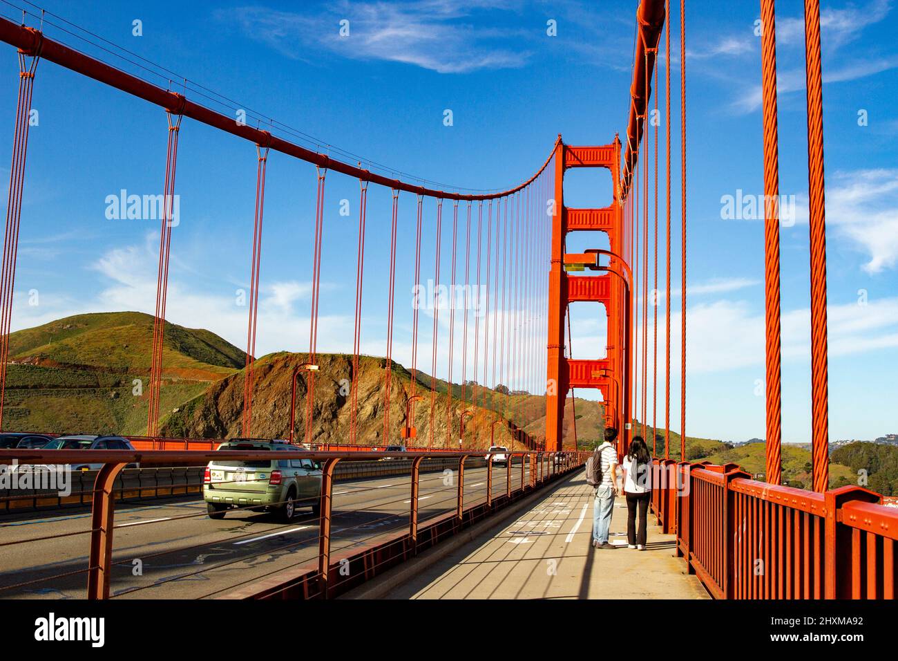 Die Gold Gate Suspension Bridge von San Francisco Stockfoto