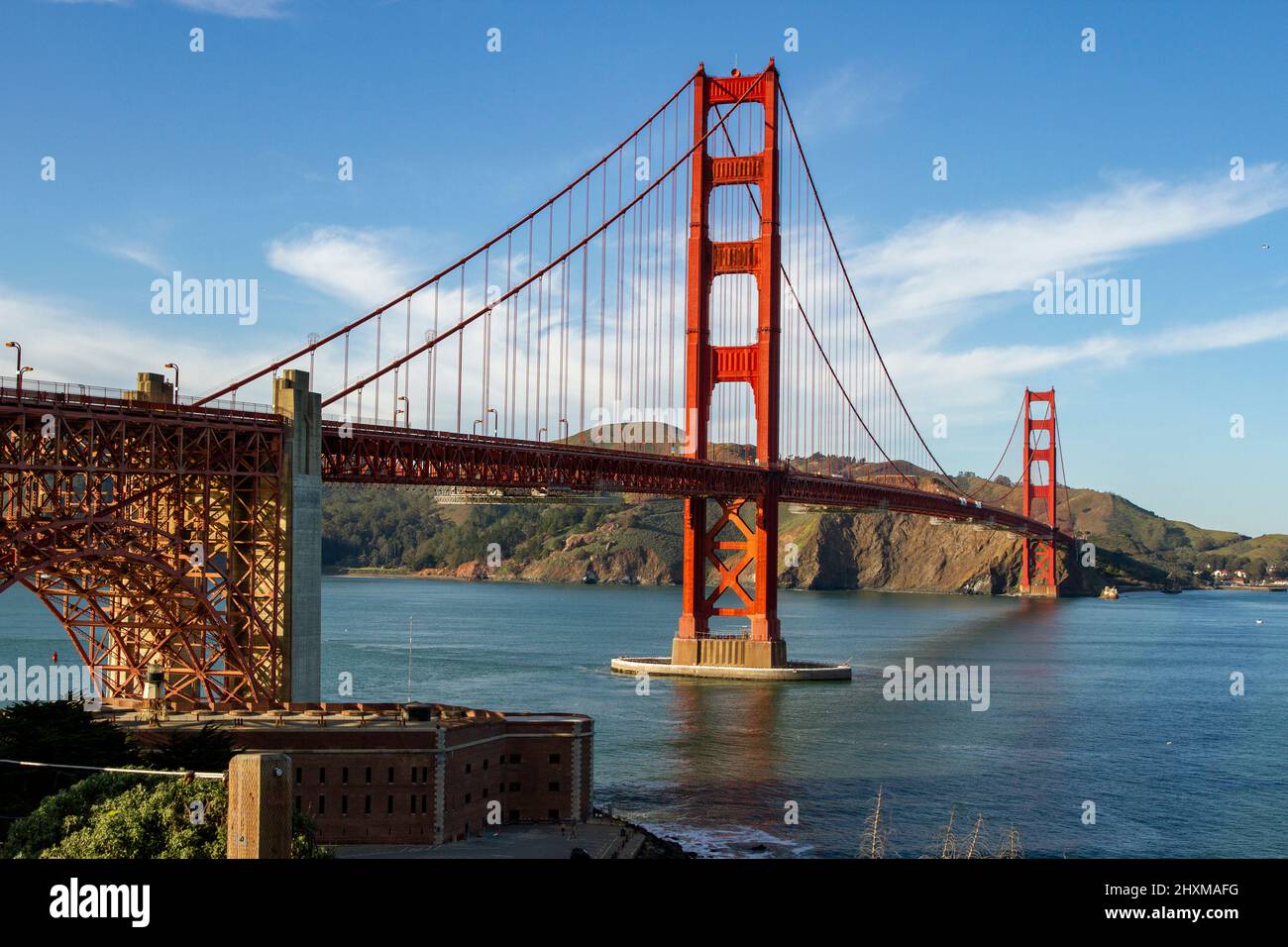 Die Gold Gate Suspension Bridge von San Francisco Stockfoto