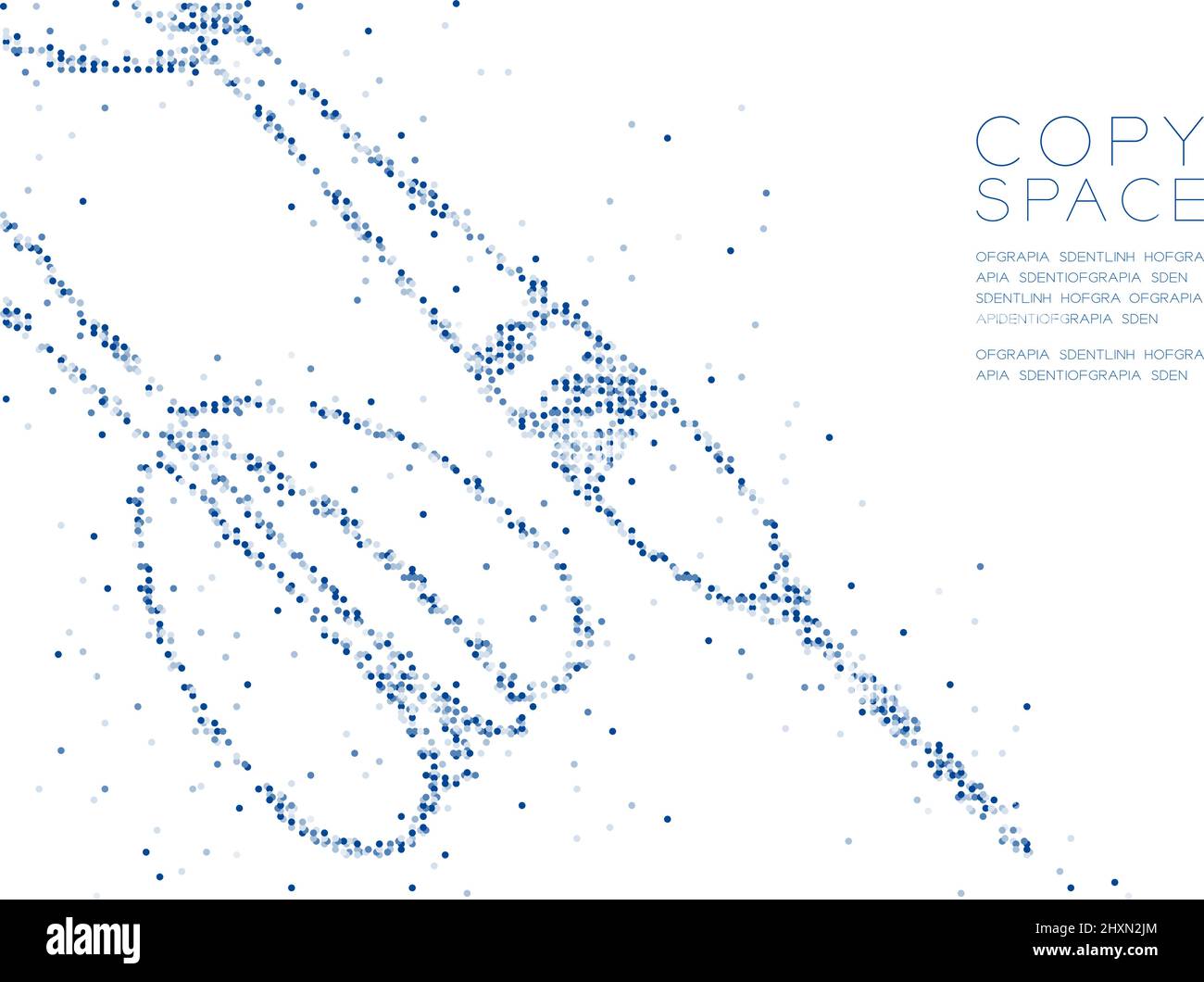 Abstrakt Geometrische Kreis Punkt Molekül Partikel Dartscheibe Spiel Form, VR-Technologie Geschäftsstrategie Ziel Konzept Design blaue Farbe Illustration ist Stock Vektor