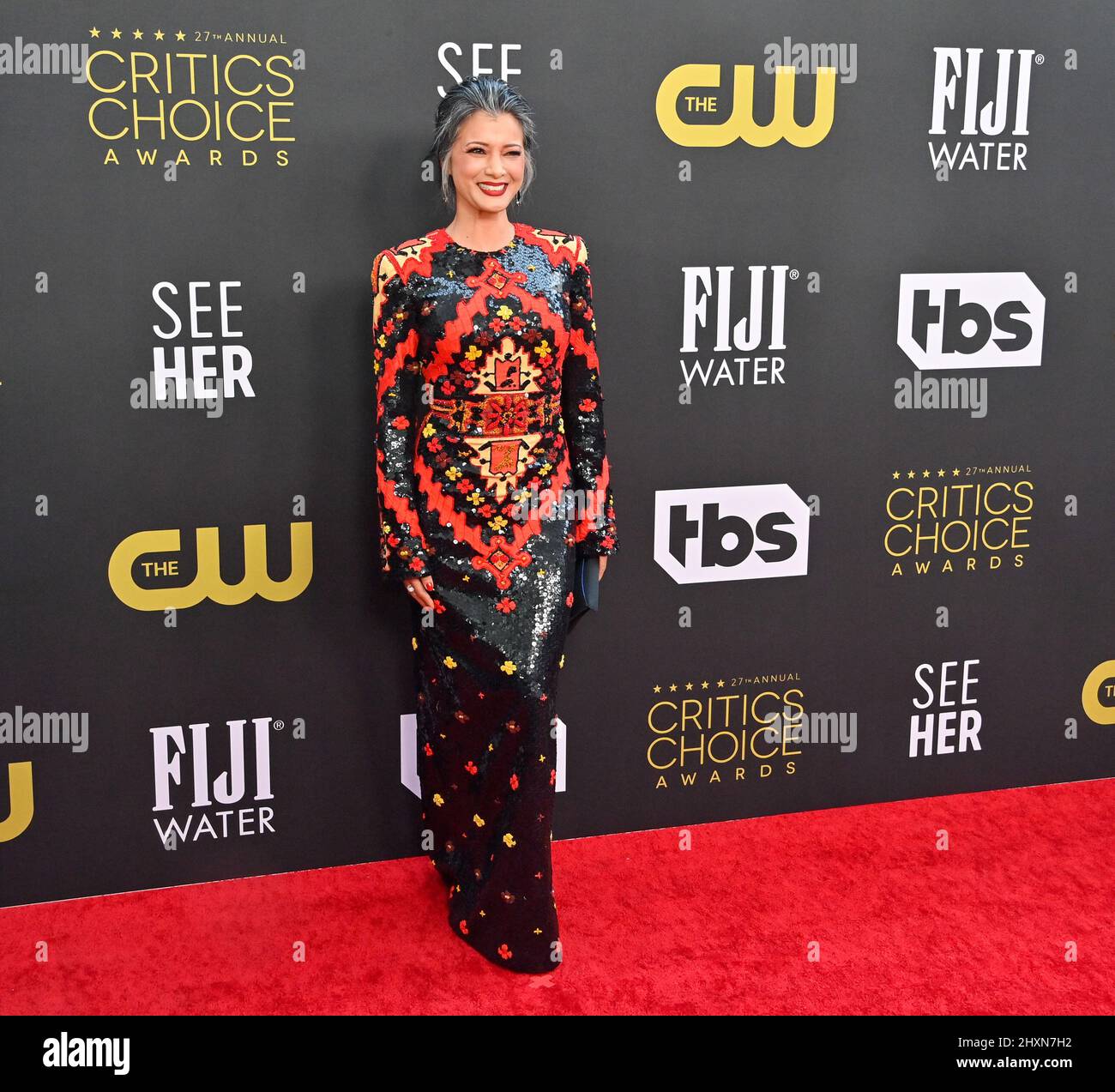 Los Angeles, Usa. 13. März 2022. Kelly Hu nimmt am Sonntag, den 13. März 2022, an den jährlichen Critics Choice Awards 27. im Fairmont Century Plaza Teil. Kredit: UPI/Alamy Live Nachrichten Stockfoto