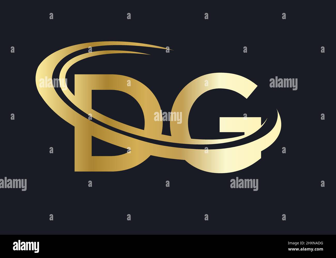 Initial Monogram Letter DG Logo Design Vector. Vorlage für das DG-Logo-Design Stock Vektor