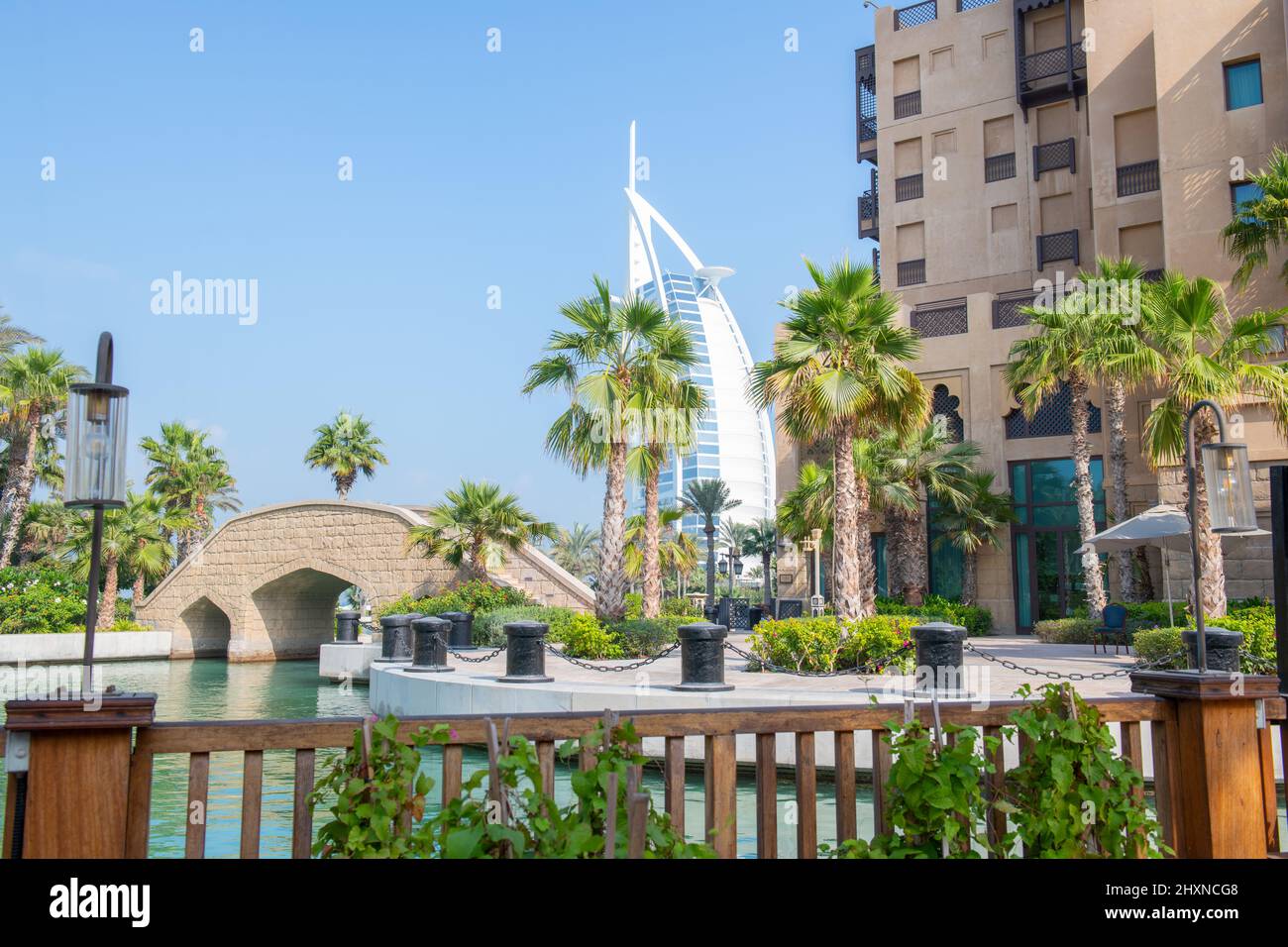 Sehr schöne Aussicht auf den Kanal in dubai City Stockfoto
