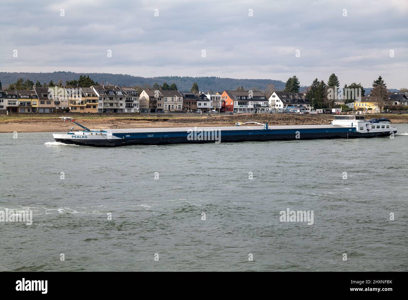 Binnenschifffahrt PEALKO (ENI 02330440) auf dem Rhein Stockfoto