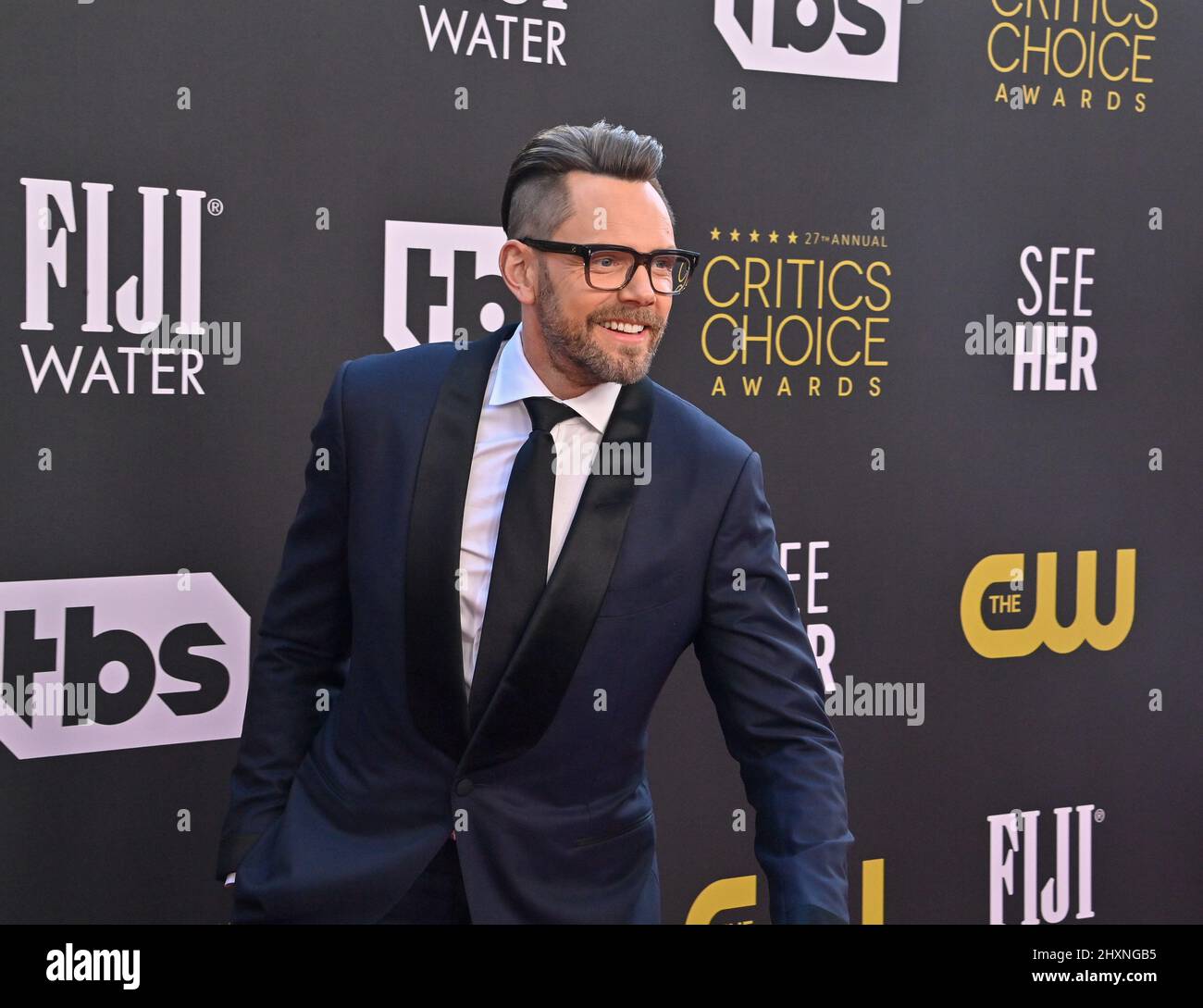 Los Angeles, Usa. 14. März 2022. Joel McHale nimmt am Sonntag, den 13. März 2022, an den jährlichen Critics Choice Awards 27. im Fairmont Century Plaza Teil. Kredit: UPI/Alamy Live Nachrichten Stockfoto