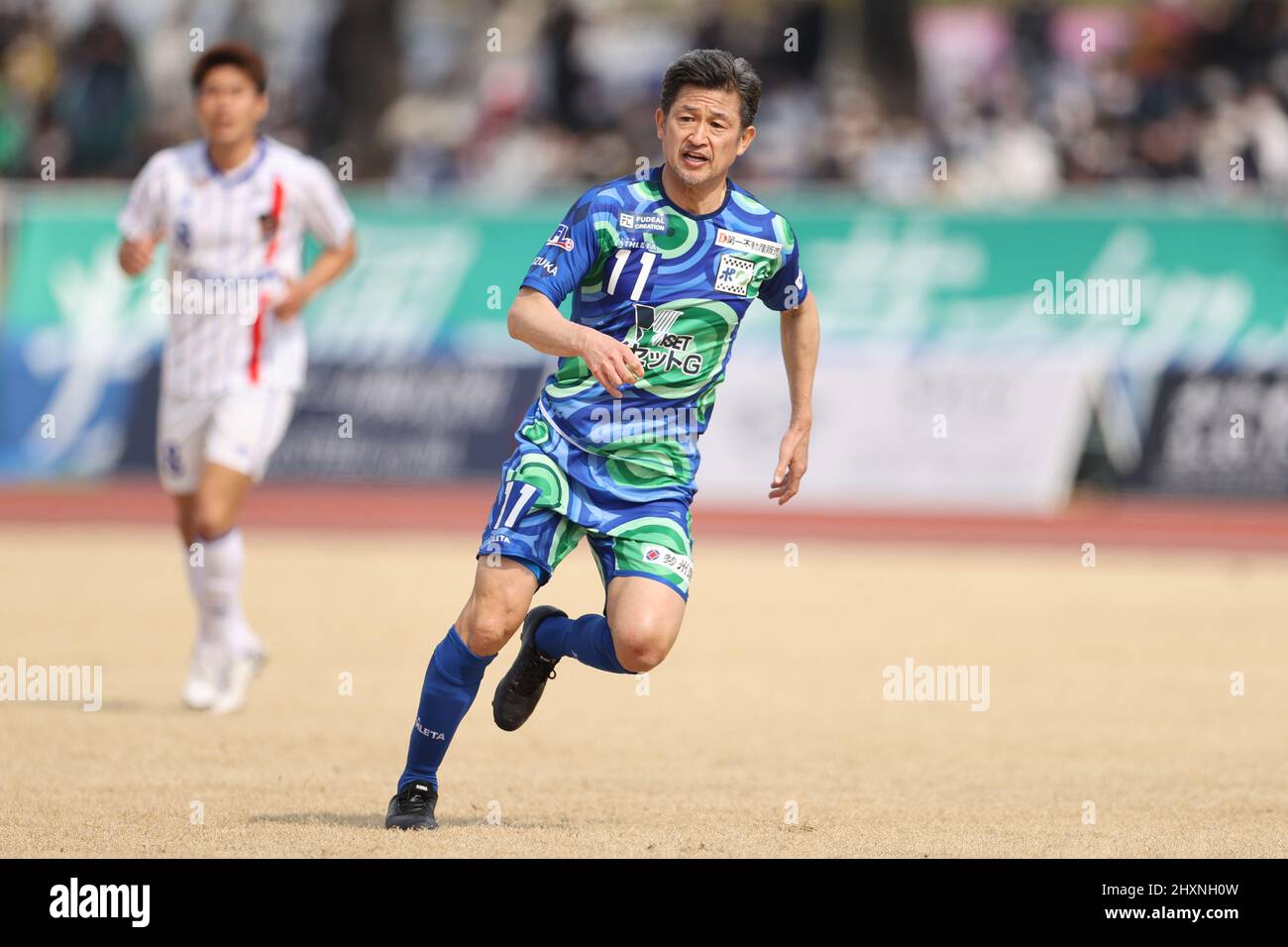 Kazuyoshi Miura (), 13. MÄRZ 2022 - Japan Football League 2022 Spiel zwischen Suzuka Point Getters 2-0 Reinmeer Aomori im Yokkaichi Central Ryokuchi Park, Mie, Japan. (Foto vonSportsPressJP/AFLO) Stockfoto