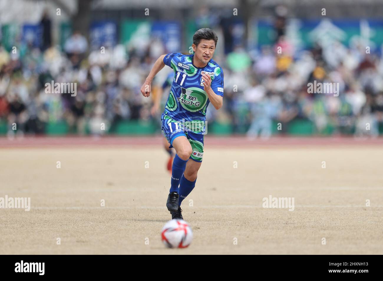 Kazuyoshi Miura (), 13. MÄRZ 2022 - Japan Football League 2022 Spiel zwischen Suzuka Point Getters 2-0 Reinmeer Aomori im Yokkaichi Central Ryokuchi Park, Mie, Japan. (Foto vonSportsPressJP/AFLO) Stockfoto