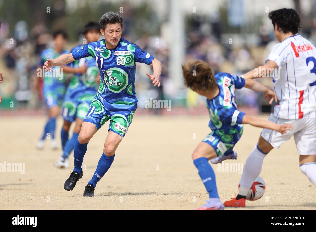 Kazuyoshi Miura (), 13. MÄRZ 2022 - Japan Football League 2022 Spiel zwischen Suzuka Point Getters 2-0 Reinmeer Aomori im Yokkaichi Central Ryokuchi Park, Mie, Japan. (Foto vonSportsPressJP/AFLO) Stockfoto