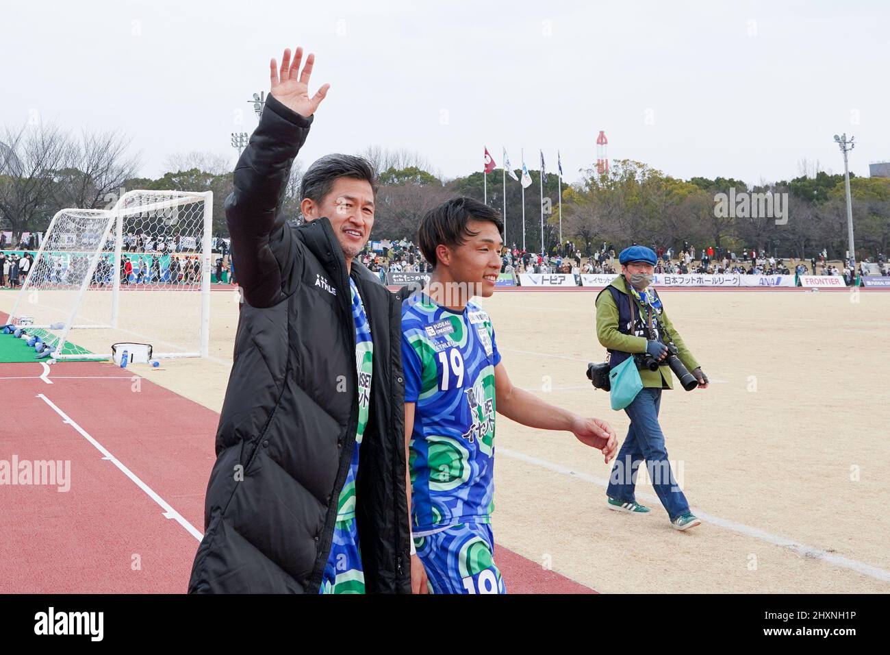 Kazuyoshi Miura (), 13. MÄRZ 2022 - Japan Football League 2022 Spiel zwischen Suzuka Point Getters 2-0 Reinmeer Aomori im Yokkaichi Central Ryokuchi Park, Mie, Japan. (Foto vonSportsPressJP/AFLO) Stockfoto