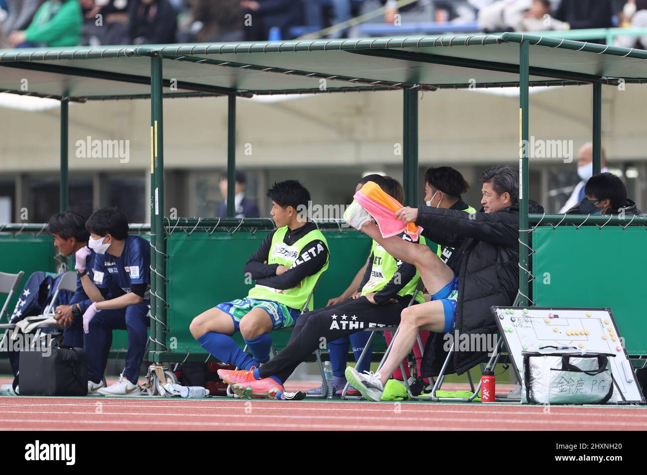 Kazuyoshi Miura (), 13. MÄRZ 2022 - Japan Football League 2022 Spiel zwischen Suzuka Point Getters 2-0 Reinmeer Aomori im Yokkaichi Central Ryokuchi Park, Mie, Japan. (Foto vonSportsPressJP/AFLO) Stockfoto