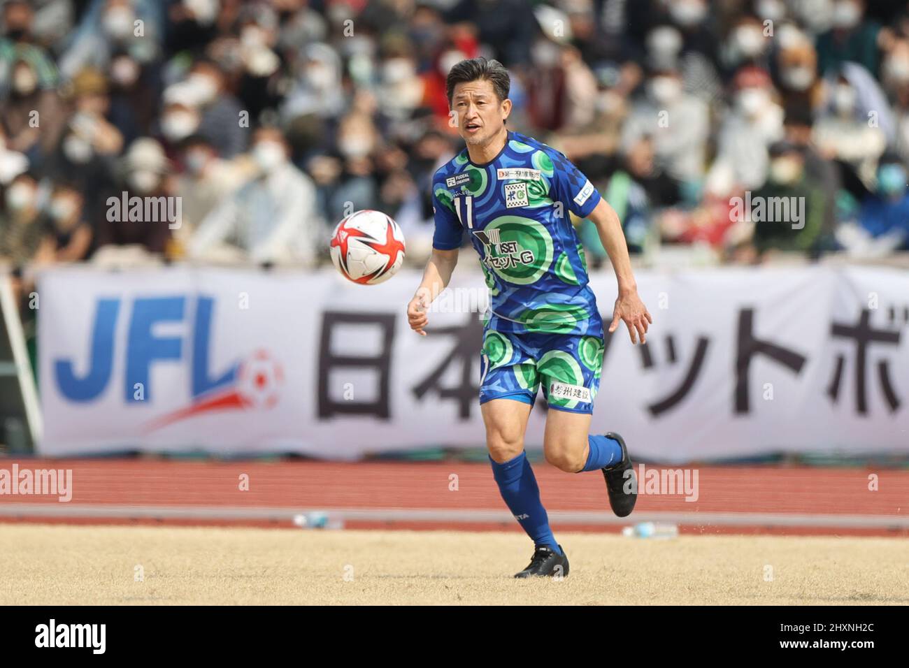 Kazuyoshi Miura (), 13. MÄRZ 2022 - Japan Football League 2022 Spiel zwischen Suzuka Point Getters 2-0 Reinmeer Aomori im Yokkaichi Central Ryokuchi Park, Mie, Japan. (Foto vonSportsPressJP/AFLO) Stockfoto